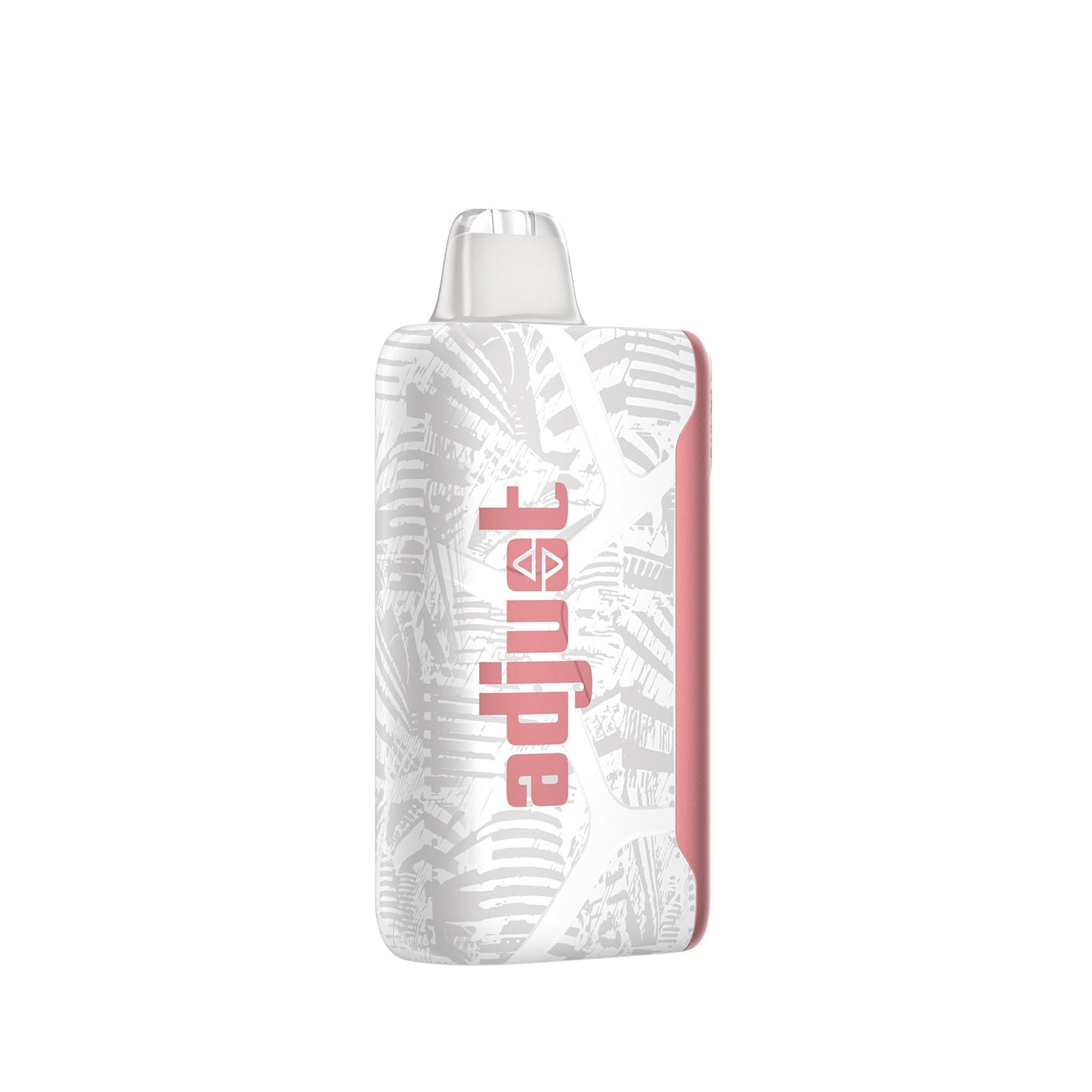 Adjust MyCool Cherry Strazz 40K Puffs Disposable Vape - Soft pink and white device featuring Cherry Strawberry flavor with adjustable cooling levels, 5% nicotine strength, and a digital display to adjust the cooling for a customizable vaping experience.
