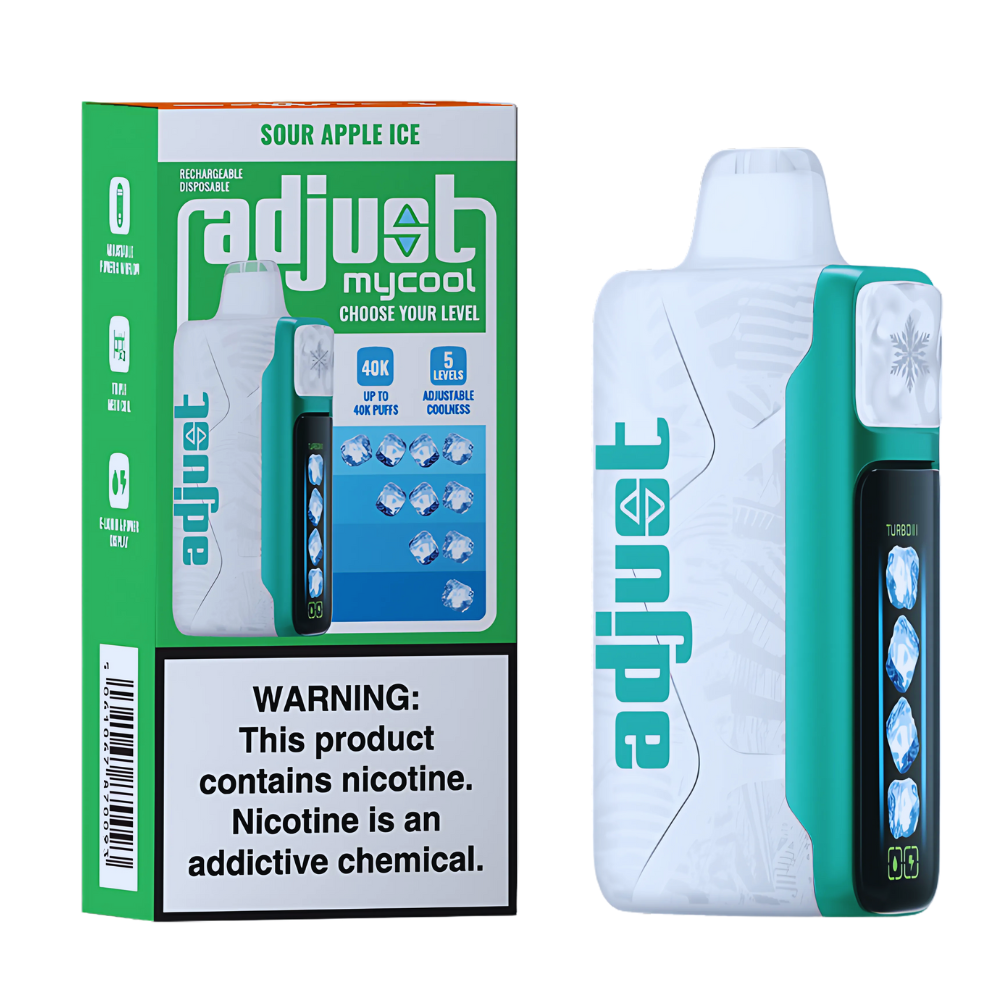 Sour Apple Ice Adjust MyCool 40K Puffs | Powered By Lost Mary Sour Apple Ice Adjust MyCool 40K Puffs | Powered By Lost Mary