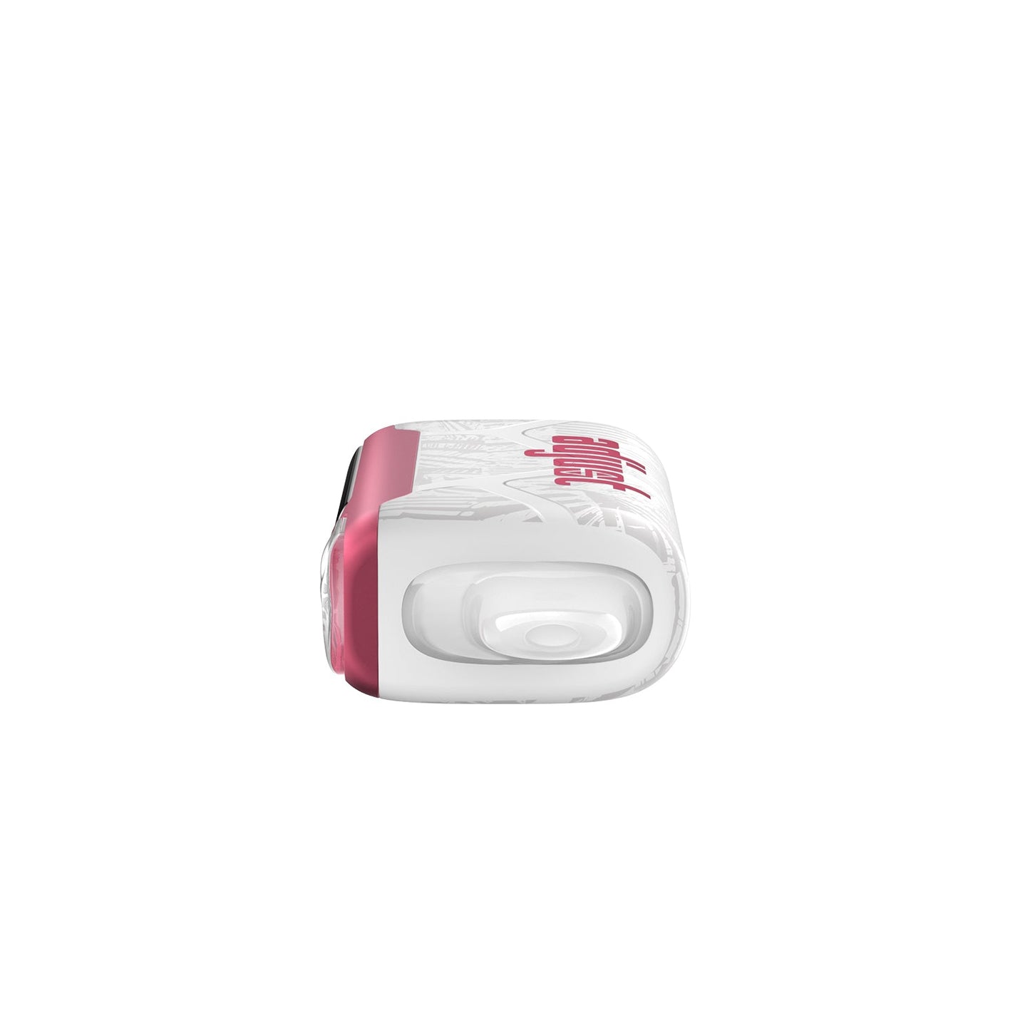 Adjust MyCool Sour Lush Gummy 40K Puffs Disposable Vape - Pink and white device featuring sour gummy flavor with adjustable cooling levels, 5% nicotine strength, and a digital display to adjust the cooling for a customizable vaping experience.
