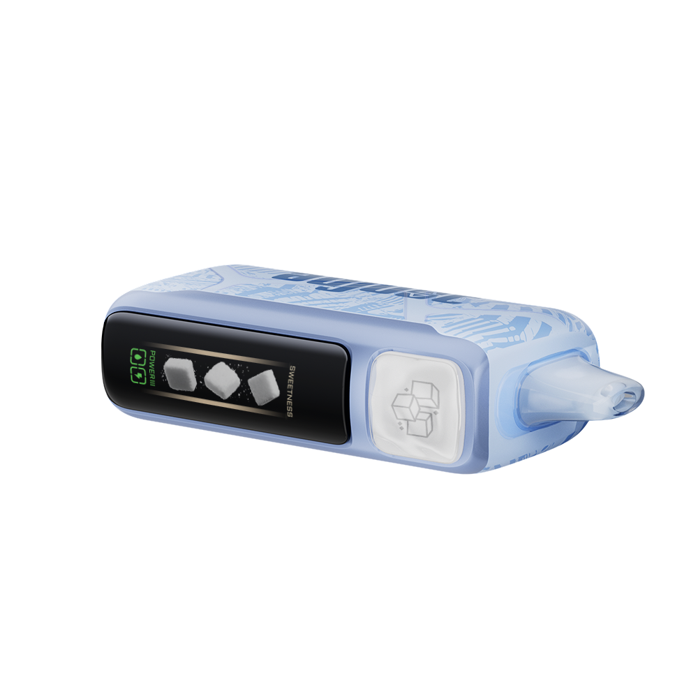 Adjust MySweet Blue Razz B-Pop Vape Device - Sleek blue design featuring adjustable sweetness levels, an interactive screen, and rechargeable capability for up to 40K puffs.