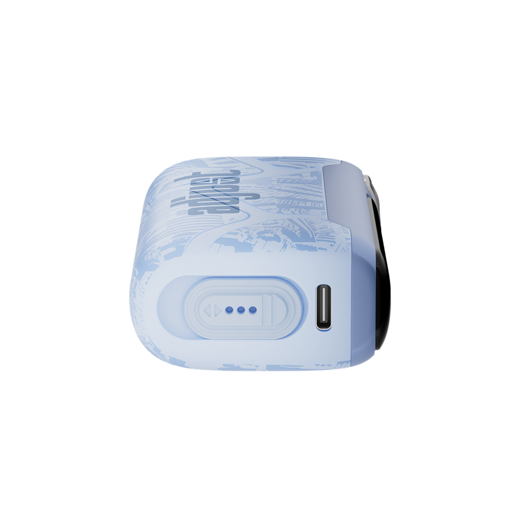 Adjust MySweet Blue Razz B-Pop Vape Device - Sleek blue design featuring adjustable sweetness levels, an interactive screen, and rechargeable capability for up to 40K puffs.