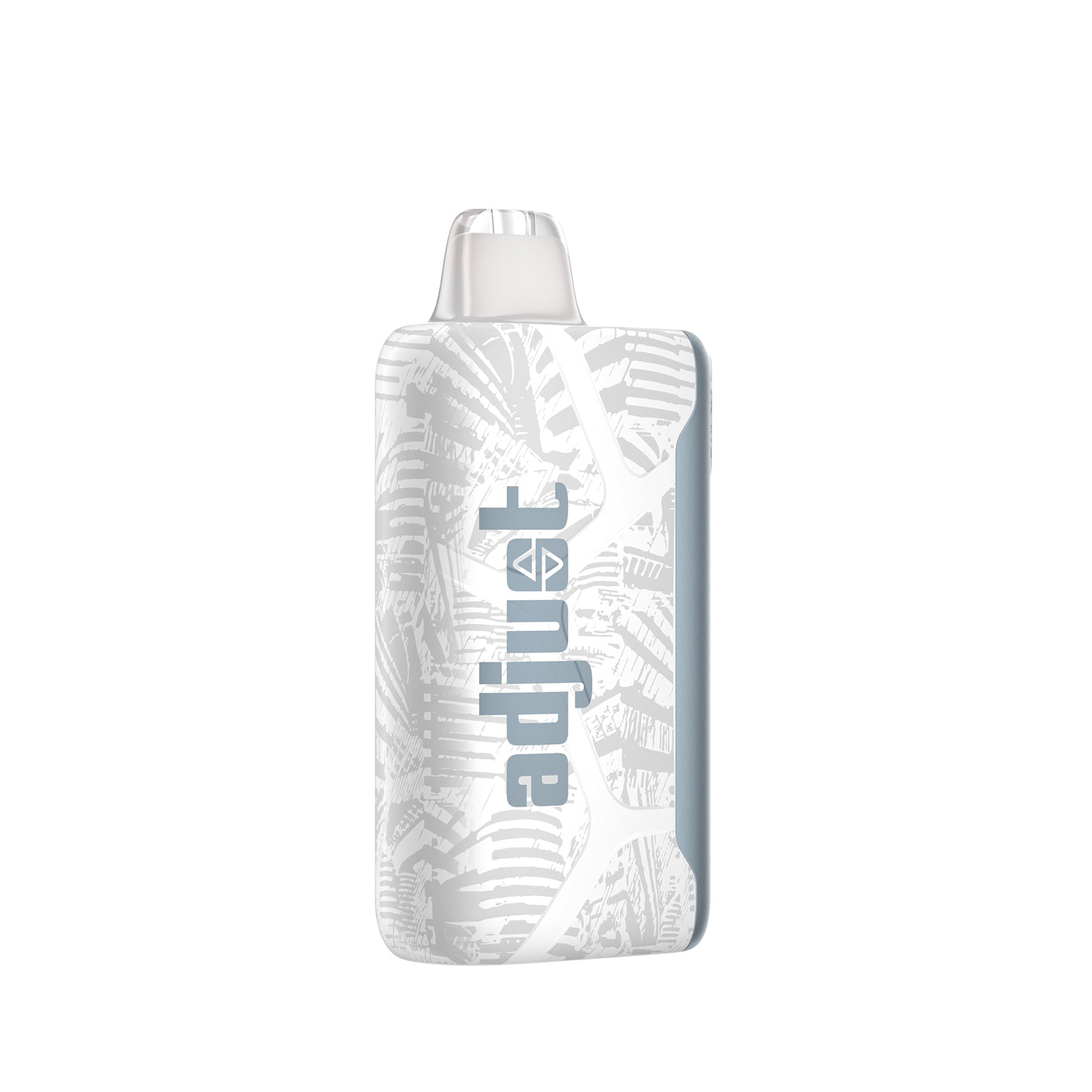 Adjust MyCool Blue Razz Ice 40K Puffs Disposable Vape - Featuring a refreshing blue raspberry with ice flavor and adjustable cooling feature, 5% nicotine strength, soft blue and white design.