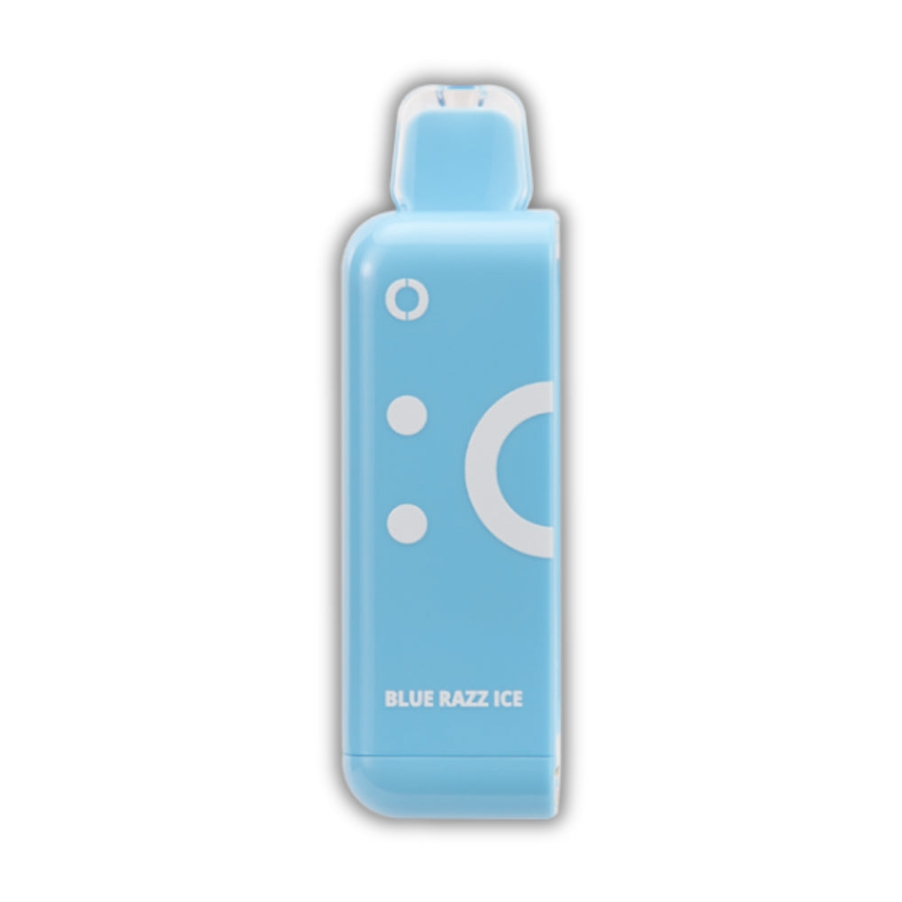 Blue Razz Ice Off Stamp Classic Cube Pod – a stylish blue vape delivering a tangy blue raspberry ice flavor with a smooth draw. Find it now at AdjustableVapes.com.