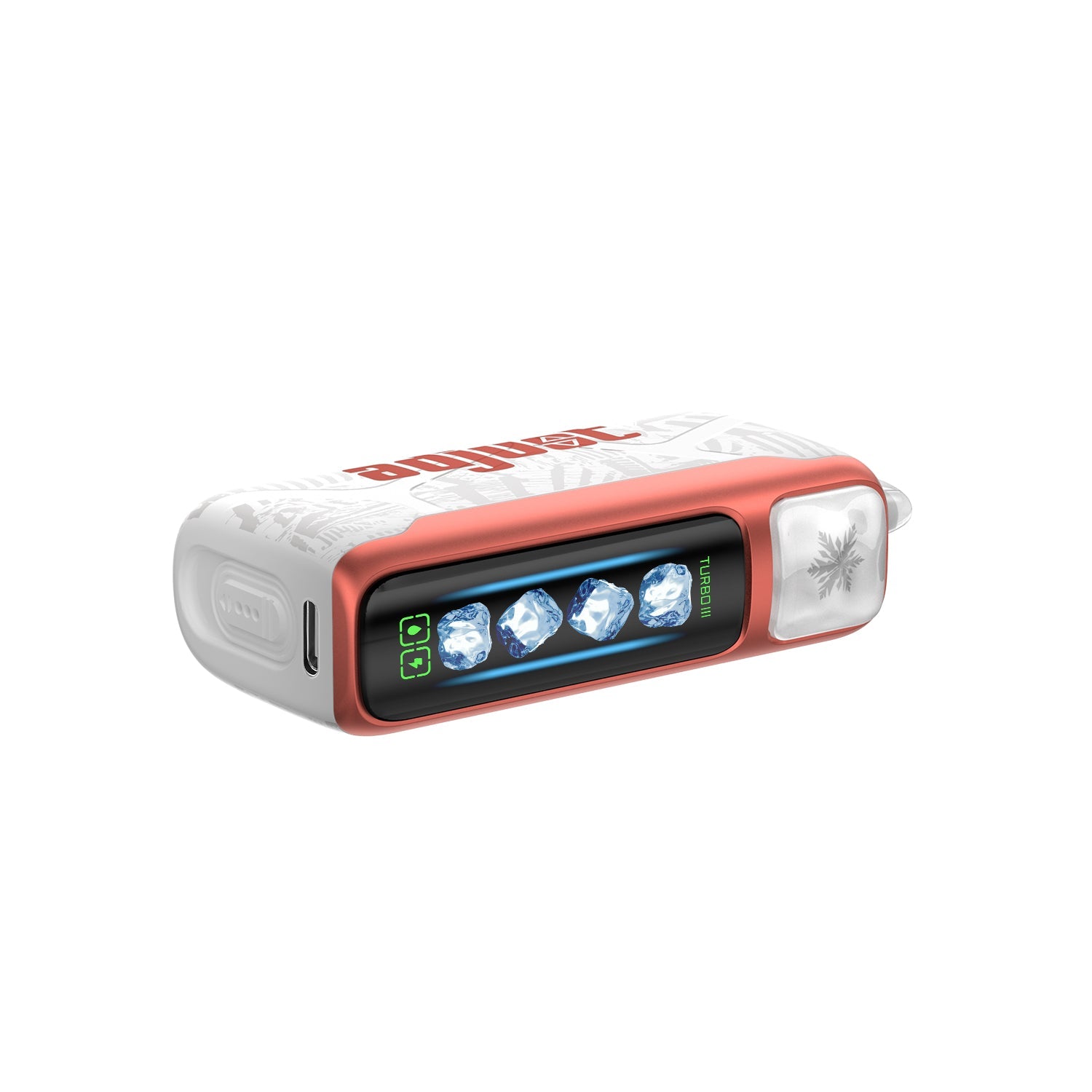 Adjust MyCool Cherry Fuse 40K Puffs Disposable Vape Packaging - Featuring a cherry and fruit fusion flavor with adjustable ice cooling feature, 5% nicotine strength, bold red and white design, and a prominently displayed nicotine warning label.