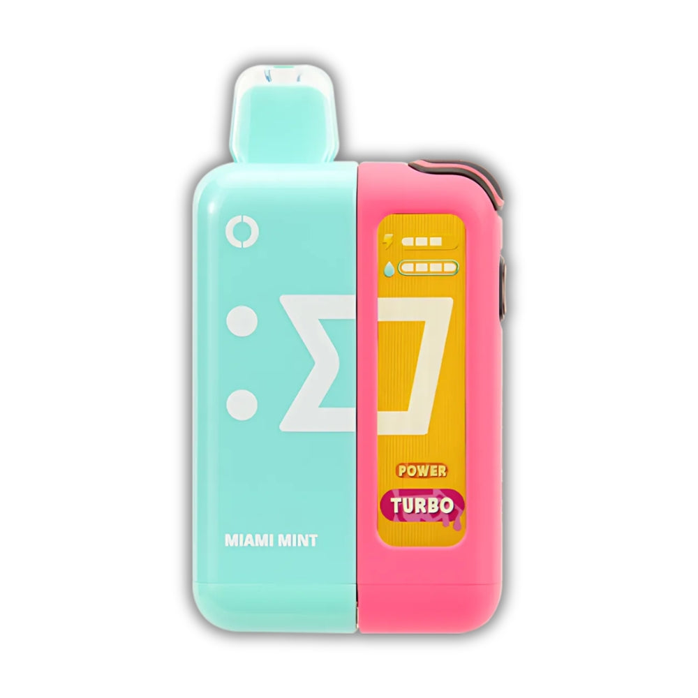 Miami Mint Off Stamp X Cube Kit – a refreshing teal and pink vape with a cool, minty finish, designed for smooth vaping performance. Buy now at AdjustableVapes.com.