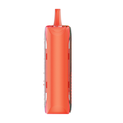 Adjust MyFlavor Mixed Mint vape device with a vibrant turquoise and orange design. Features an interactive screen for 6 adjustable mint flavors, Burst Mode (up to 20K puffs) and Normal Mode (up to 40K puffs), offering a customizable vaping experience.