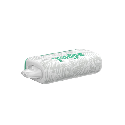 Adjust MyCool Sour Apple Ice 40K Puffs Disposable Vape- Featuring a sleek design with white and green accents, this adjustable disposable vape delivers a smooth Sour Apple Ice flavor with customizable cooling levels. 40K puffs, 5% nicotine strength, and a cooling feature with 5 adjustable levels. Nicotine warning label included for safety.