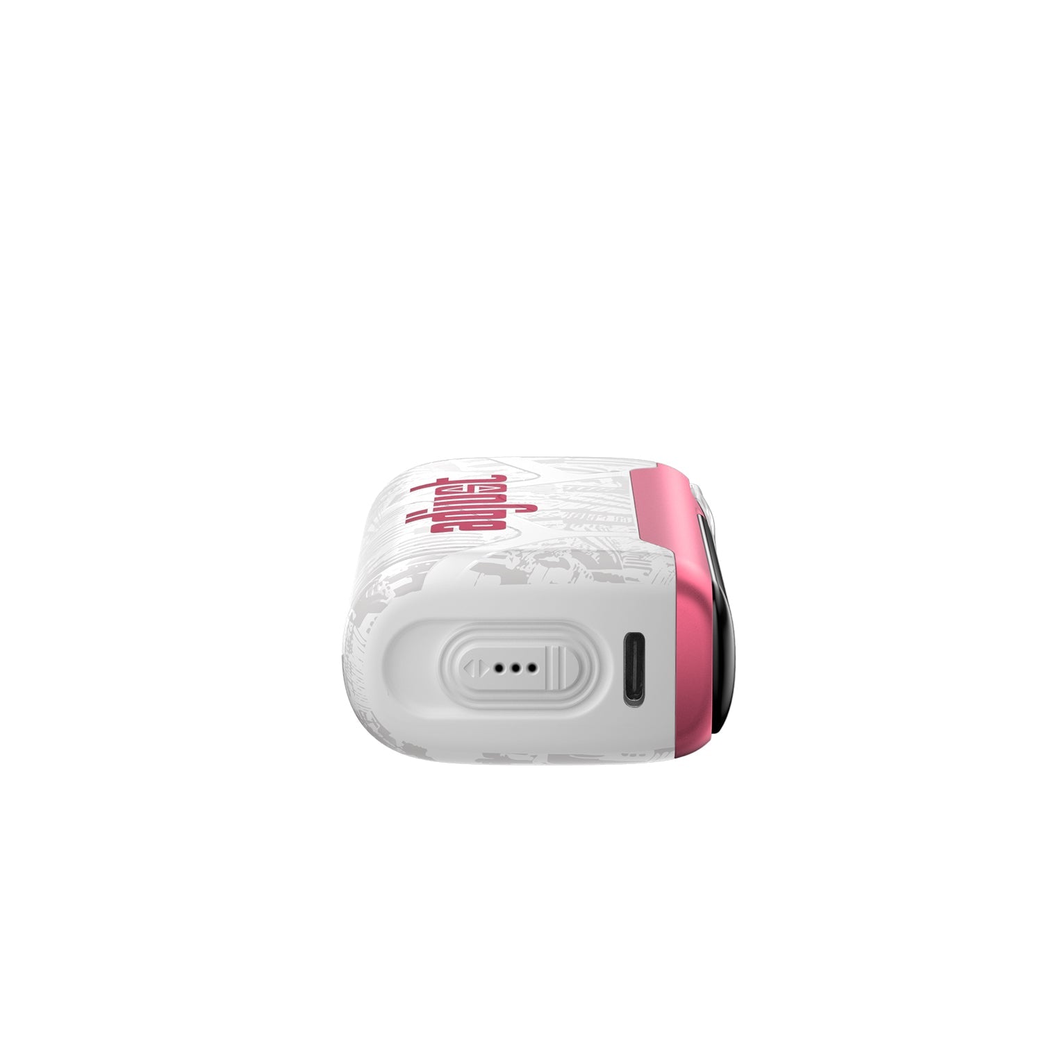 Adjust MyCool Sour Lush Gummy 40K Puffs Disposable Vape - Pink and white device featuring sour gummy flavor with adjustable cooling levels, 5% nicotine strength, and a digital display to adjust the cooling for a customizable vaping experience.