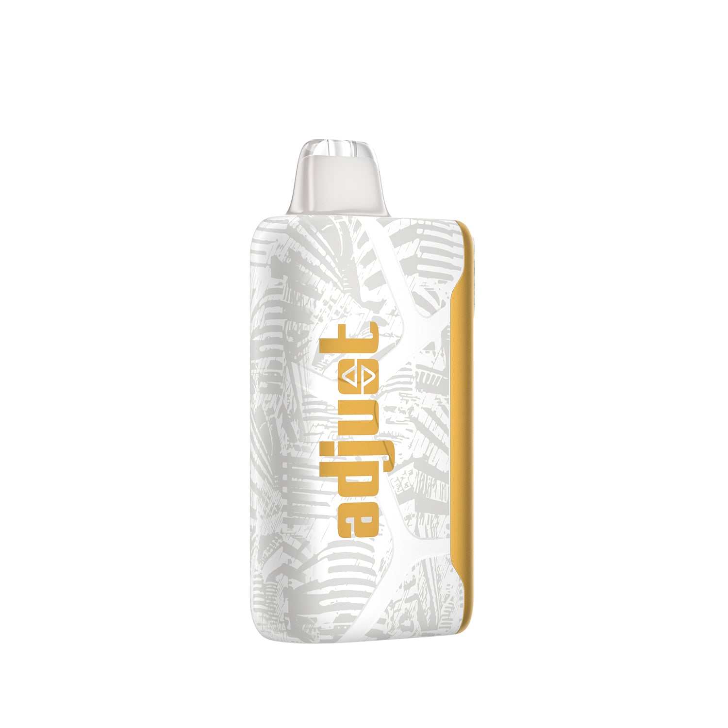 Adjust MyCool Summer Splash 40K Puffs Disposable Vape - White and yellow-colored device featuring a tropical fruit fusion flavor with adjustable cooling levels, 5% nicotine strength, and a vibrant design, with a clear display of customizable options.